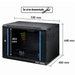 Armario Rack 9U 530x400 mm desmontado | Mural Phasak ECO PHO 2009-D